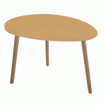 TABLE BASSE TAPIOCA 75 X 50 CM PLATEAU COLORIS HÊTRE - MANUTAN COLLECTIVITÉS