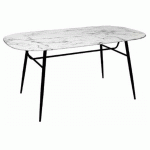 TABLE DE REPAS DESIGN ROXAS 160CM BLANC
