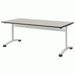 TABLE MALIBU 160X80 T4 DL STRA BLC SEL W911/NOIR BLC 9016