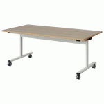 TABLE MALIBU RAB. 160X80 T4 DL ST ALAISÉ CHÊNE 1146/BLC 9016