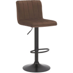 TABOURET AVEC PIED NOIR SUR UNE TROMPETTE + SIÈGE AVEC DOSSIER DE VELOURS DIFFÉRENTES COULEURS COLORE : MARRON