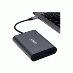 URBAN FACTORY HUBEE USB-C MOBILE STATION PASS (DISPLAY PORT) - STATION D'ACCUEIL - USB-C - HDMI, DP - GIGE
