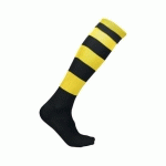 CHAUSSETTE NOW ONE NOIR/JAUNE RAYÉ