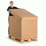 CONTAINER CARTON BRUN AVEC MONTAGE INSTANTANÉ 118X78X50 CM