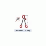 ELINGUE CHAINE 2 BRINS - EXTRÉMITÉ : ANNEAUX - CMU 2120 KG (CLASSE 80)