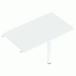ENIS RETOUR 100 X 60 CM + 1 PIED BLANC PLT. BLANC - MBA