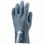 GANTS DE MANUTENTION EUROCHEM 3720 COTON PVC VERT 27 CM - 10 - COVERGUARD