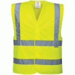 GILET HAUTE-VISIBILITÉ DOUBLE CEINTURE C470 JAUNE S - PORTWEST