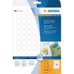 HERMA ETIQUETTES ENLEVABLES BLANCHES HERMA - DIAMÈTRE : 20 MM - BOITE DE 2400