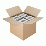 LOT DE 10 - CARTON CAISSE AMÉRICAINE KRAFT BRUN DOUBLE CANNELURE L 50 X L 50 X H 50 CM