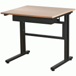 POSTE INFORMA. OPEN SIMPLE RANGE ÉCRAN PLAT SÉCURISÉ COLORIS HÊTRE/ANTHRACITE - MANUTAN COLLECTIVITÉS