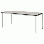 TABLE MALIBU 180X80 T5 4P STRA BLC SE W911/NOIR BLC 9016