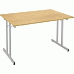 TABLE PLIANTE MULTIUSAGE 120 X 60 CM HÊTRE PIED ALU