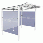 ABRI CAISSE MODULO 2.50 M AVEC BARDAGES LATÉRAUX BLANC 9010 - PROCITY