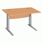 BUREAU DROIT EXCELLENS L 120 CM HÊTRE PIÉTEMENT MÉTAL 