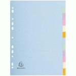 INTERCALAIRES CARTE PASTEL 170G FOREVER 12 POSITIONS - A4 - EXACOMPTA