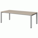 TABLE MALIBU 180X80 T3 SOUDÉ STRA ABS ACACIA/GRIS 9006