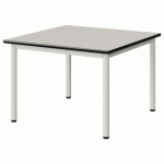 TABLE MALIBU 80X80CM T2 4P STRA BLC SEL W911/NOIR BLC 9016