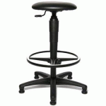 TABOURET PIVOTANT 'TEC 60 SKAI COUNTER', NOIR