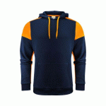 PRINTER PRIME PRIME SWEATSHIRT CAPUCHE UNISEX MARINE/ORANGE FLUO - TAILLE S