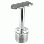 SUPPORT DE MAIN-COURANTE - POUR POTEAU ROND - INOX BROSSÉ 316 - FIXE - POLI MIROIR - DROIT DESIGN PRODUCTION