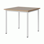 TABLE MALIBU 80X80CM T5 4P STRA ALAISÉ CHÊNE 1146/BLC 9016