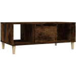 TABLE BASSE CHÊNE FUMÉ 90X50X36,5 CM BOIS D'INGÉNIERIE