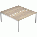 BENCH POSTE DÉPART PIED MÉTAL TRENDY 120 CHÊNE CANADIEN GRIS - ARTARREDI