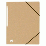 LOT DE 10 - CHEMISE À ÉLASTIQUE 3 RABATS KRAFT TOUAREG OXFORD 24 X 32 CM DOS 2 CM