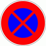 PANNEAU ARRÊT ET STATIONNEMENT INTERDIT B6D -650MM-CL2 - KELIAS