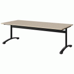 TABLE MALIBU 180X80 T3 DL ST ISOSON BEI 1460/BEIGE NOIR 9005