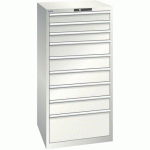 ARMOIRE BLANC GRIS 717X725X1450 AVEC 9 TIR. 200KG - LISTA