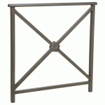 BARRIÈRE LISBONNE 1 M STRUCTURE ROSACE - ZINC GRIS PROCITY - PROCITY