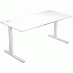 BUREAU DROIT VISUAL SANS VOILE DE FOND - 160 CM - BLANC - ARTARREDI