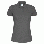 COTTOVER POLO MANCHES COURTES FEMME - CERTIFIÉ GOTS ANTHRACITE - TAILLE M