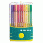 FEUTRE COLORIAGE STABILO PEN 68 ENCRE AQUARELLABLE POINTE  OGIVE MOYENNE ROBUSTE COLOR   PARADE ETUI CHEVALET 20