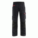 PANTALON DE TRAVAIL SERVICES STRETCH NOIR/ROUGE TAILLE 48L - BLAKLADER