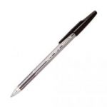 PILOT STYLO À BILLE RECHARGEABLE POINTE MOYENNE ENCRE NOIRE CORPS PLASTIQUE CRISTAL AVEC CAPUCHON BP-SM