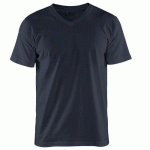 T-SHIRT COL V MARINE FONCÉ TAILLE M - BLAKLADER