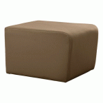 TABLE BASSE LEAF 65 X 50 CM TISSU SIMILI CUIR TAUPE - SPOUF