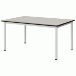 TABLE MALIBU 120X80 T3 4P STRA BLC SEL W911/NOIR BLC 9016