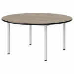 TABLE MALIBU Ø 120 T3 4P STRA ANTIB CHÊNE 1146/NOIR BLC 9016