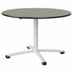 TABLE MALIBU Ø 120 T6 PC STRA ANTIB GRIS U727/NOIR BLC 9016