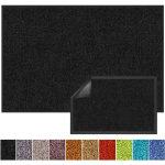 KARAT - TAPIS DE PORTE PAILLASSON D'ENTRÉE RHIN NOIR 120 X 600 CM - NOIR