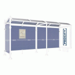 ABRI BUS PROVINCE 5 M CAISSON 1 BARDAGE AGORA BLANC 9010 - PROCITY