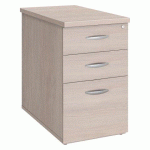 CAISSON HAUTEUR DE BUREAU BOIS PROFONDEUR 80 CM CHÊNE GRIS BRUNEAU EXCELLENS