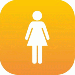 LOT DE 2 - PLAQUE PLEXI FEMME - 120 X 120 MM - ORANGE