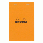 LOT DE 5 - BLOC DE BUREAU RHODIA 11 X 17 CM AGRAFÉ ORANGE N°14 - 5 X 5 - 80 FEUILLES