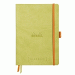RHODIARAMA GOALBOOK SOUPLE A5 240 PAGES DOT PAPIER BLANC 90G - ANIS