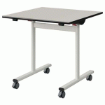 TABLE MALIBU RAB. 80X80 T6 DL ST BLC SEL W911/NOIR BLC 9016